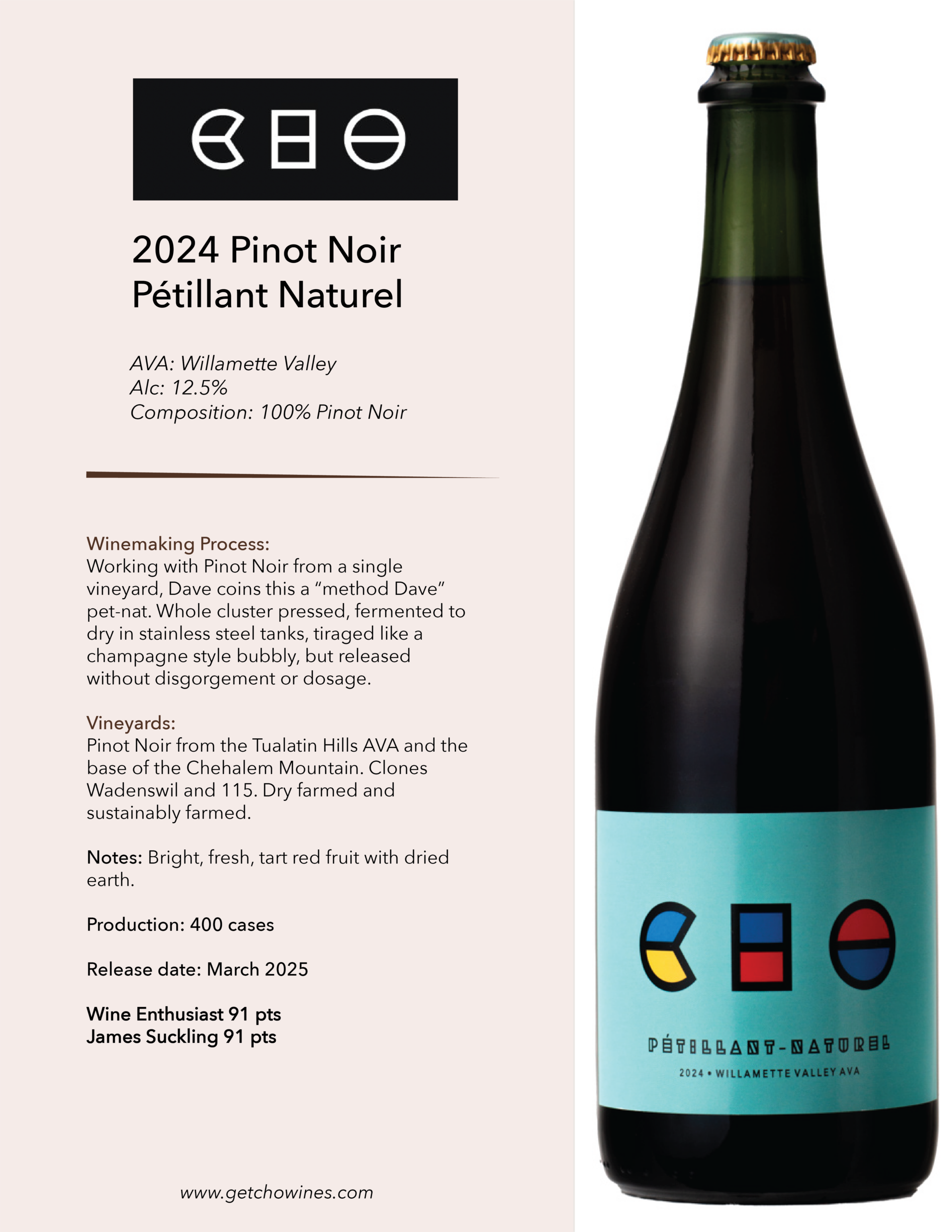 2024 Pinot Noir Pet Nat Tech Sheet